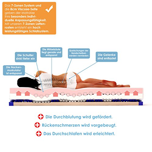 Matratze (H2) Schlummerparadies ® anpassungsfähige 7-Zonen