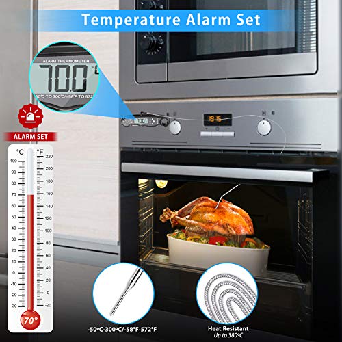 Fleischthermometer NIXIUKOL Digital Grillthermometer 2-in-1