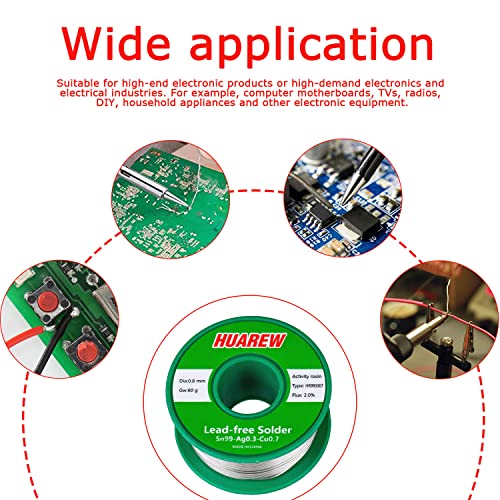 Lötzinn HUAREW HR990307 Sn 99-Ag 0,3-Cu 0,7 bleifreier Lötdraht