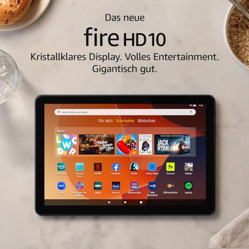 Tablet Amazon Das neue Fire HD 10- 2023, für Entspannung