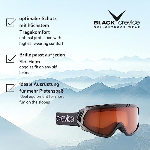 Skibrille für Brillenträger Black Crevice, weiß, BCR05845W