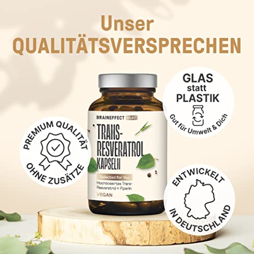 Resveratrol-Kapseln BrainEffect Trans Resveratrol 500mg, Vegane