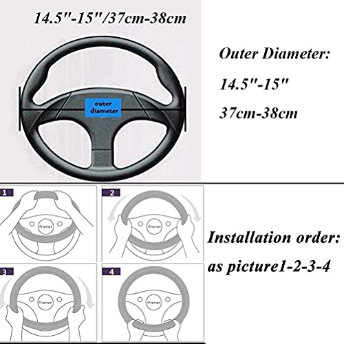 Lenkradbezug YGYQZ Auto Leder, Sport Universal 37-38cm