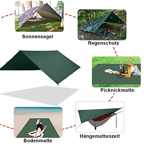 Tarp KALINCO Zeltplane für Camping Hängematte Regenschutz