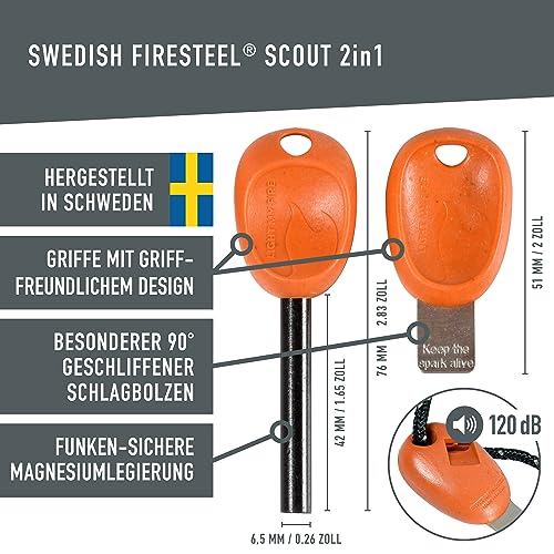 Zündstahl Light My Fire Feuerstahl Outdoor Scout 2-in-1