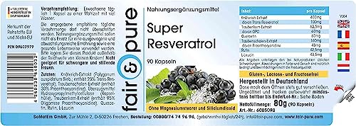 Resveratrol-Kapseln Fair & Pure ® Super Resveratrol, 90 Kapseln