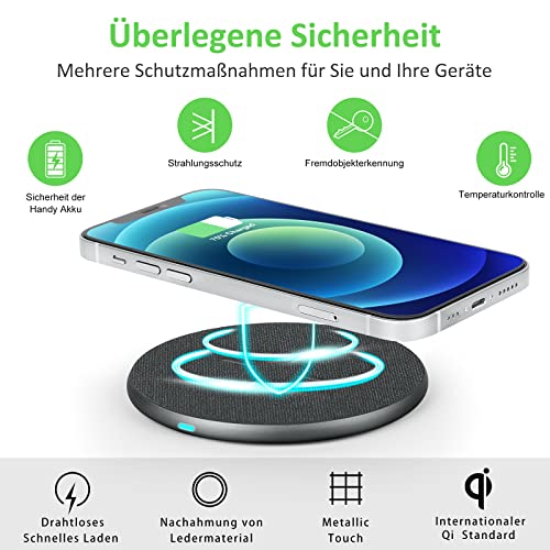 Qi-Ladegerät Evershop 15W Induktive Ladestation Wireless Charger