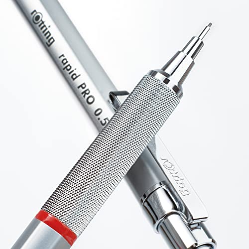 Druckbleistift rOtring Rapid PRO | 0,5 mm | Silberfarbener Schaft