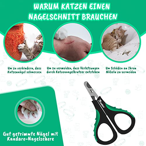 Krallenschere Candure Katzennagelknipser für Haustiere