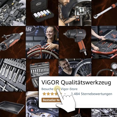 Reifenfüller Vigor V6905 Reifendruckmesser, Feiner Füllhebel