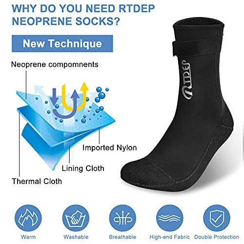 Neoprensocken RTDEP Neopren-Socken 3 mm Tauchsocken