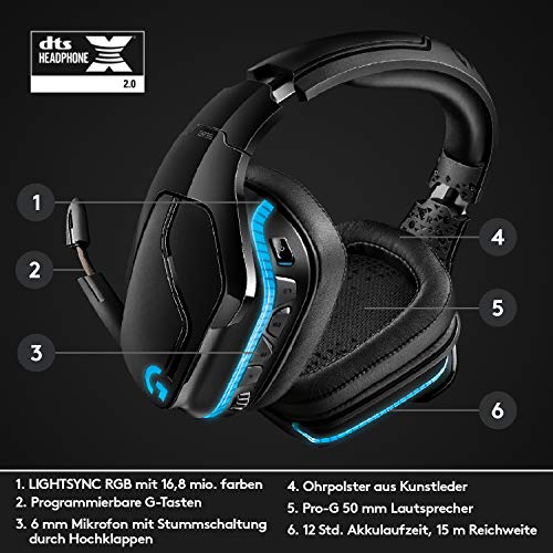 7.1-Headset Logitech G 935 kabelloses Gaming-Headset