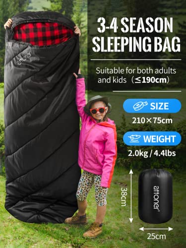 Deckenschlafsack Winter ATTONER Schlafsack 3-4 Jahreszeiten