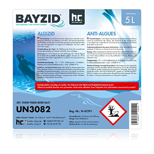 Algenvernichter Pool Höfer Chemie 5 L BAYZID® Pool Algizid