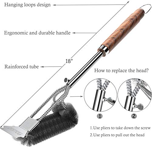 Grillbürste POLIGO sichere und Schaber, robust