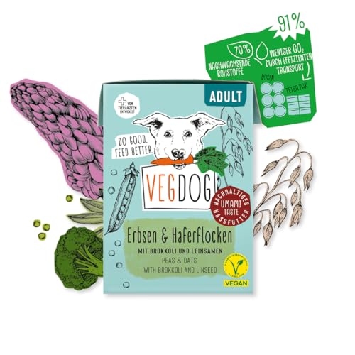 Veganes Hundefutter VEGDOG Adult veganes Nassfutter, Tetra Pak