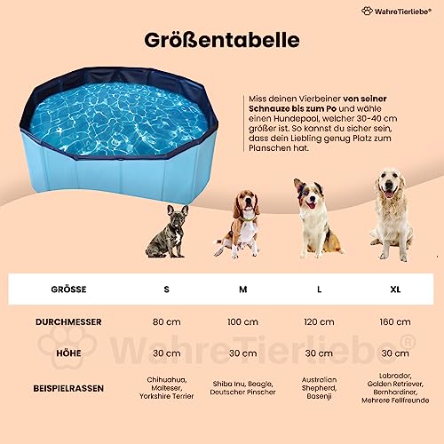 Hundepool Wahre Tierliebe ® Faltbar, ohne Pumpen