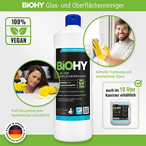 Glasreiniger BIOHY Glas- und Oberflächenreiniger (1l Flasche)