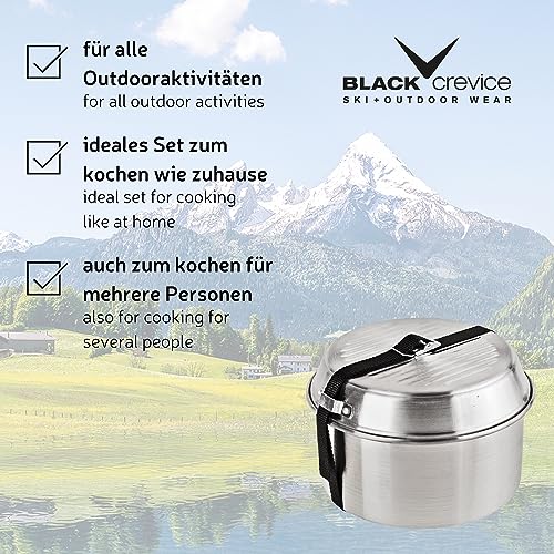 Camping Kochgeschirr Edelstahl Black Crevice Camping-Kochset