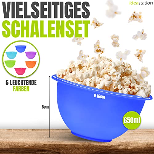 Plastikschüssel idea-station NEO 6 Stück, 16 cm/650 ml, bunt