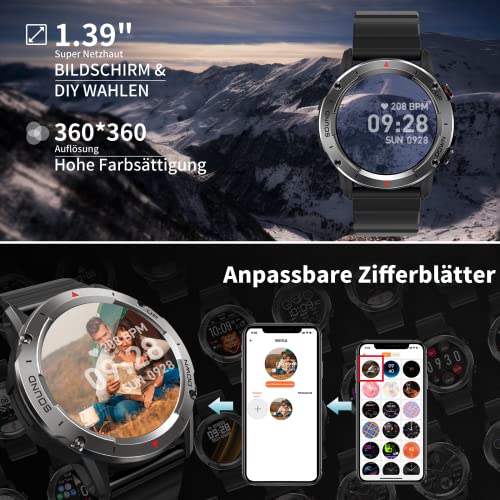 Smartwatch Android Herren PASONOMI Smartwatch Herren