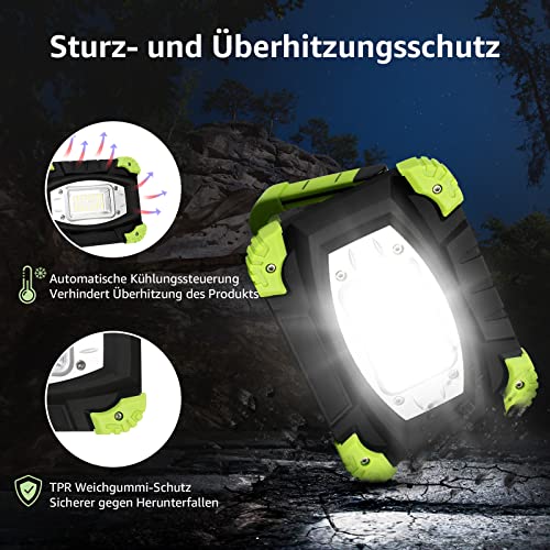 Akku-Lampe Lepro Led Akku Strahler, Wiederaufladbare Campinglampe