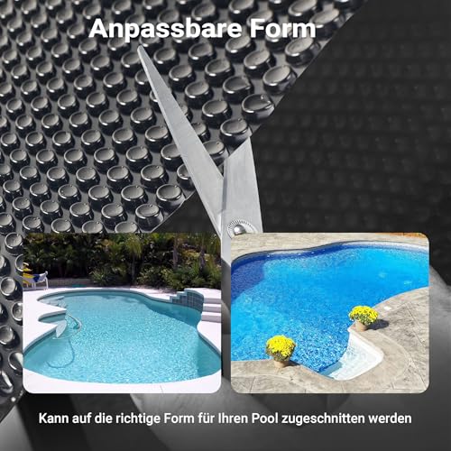 Poolabdeckung rund Wiltec Pool Solarfolie, Poolheizung Rund