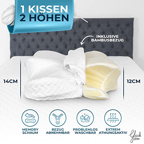 Anti-Schnarch-Kissen Glückstoff ® Orthopädisches Kissen