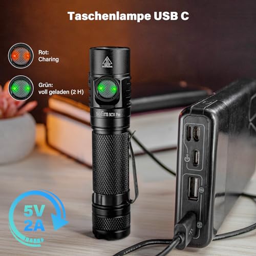 LED Taschenlampe Sofirn SC31 Pro Superhell 2000 Lumen USB C