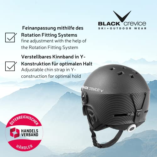 Skihelm mit Visier Black Crevice , Gstaad, BCR143921, schwarz, Gr. S/M