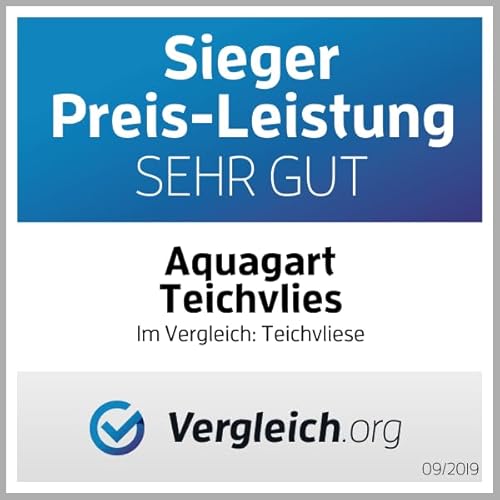 Teichvlies Aquagart 500g 20m² 2m Rollenbreite I Stabiles Schutzvlies