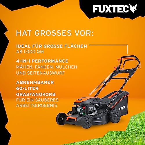 Benzin-Rasenmäher mit Mulchfunktion Fuxtec 4in1 Benzin