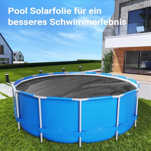 Poolabdeckung rund Wiltec Pool Solarfolie, Poolheizung Rund