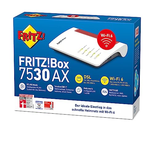 Router AVM FRITZ!Box 7530 AX WI-FI 6 (DSL/VDSL,1.800 MBit/s