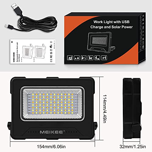 Akku-Lampe MEIKEE 60W LED Baustrahler 10000MAH Led Arbeitsleuchte