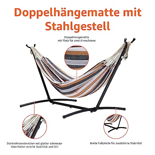 Hängematte Amazon Basics mit Gestell, Stoff, One Size