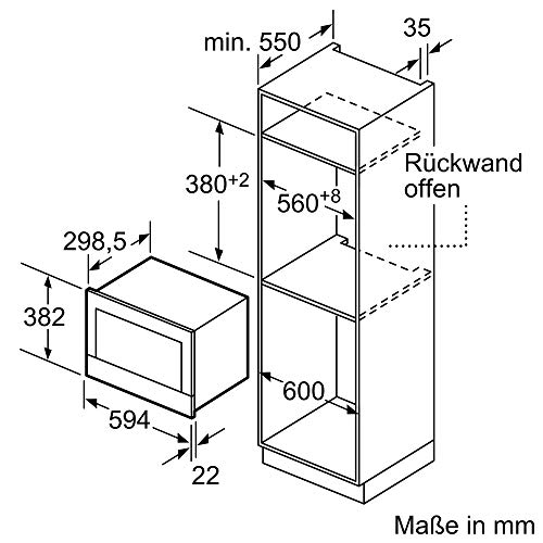 Einbau-Mikrowelle Neff C17WR00N0 N70, 38,2 x 59,4 cm (H x B)