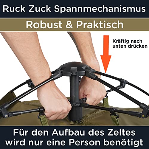 Trekkingzelt Q-Tac Ruck Zuck Bivvy Angelzelt 2m & 3m