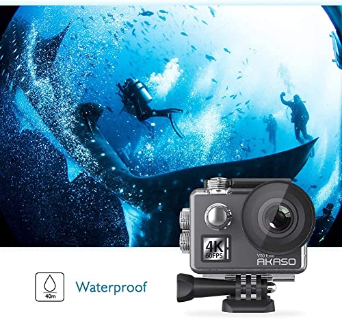 Unterwasserkamera AKASO Action Cam 4K60FPS 40M 20MP WiFi Action
