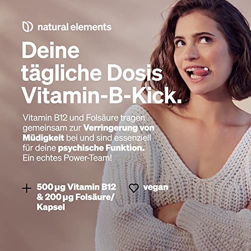 Vitamin-B12-Tabletten natural elements Vitamin B12, 180 Vegane