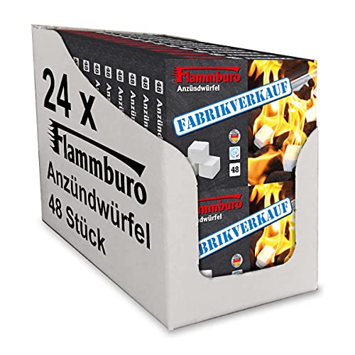 Kaminanzünder FLAMMBURO 1152 Stück Anzündwürfel Paraffin