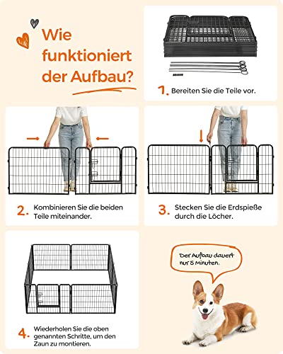 Welpenauslauf Feandrea Freilaufgehege Hund, Hundelaufstall DIY