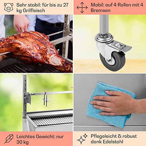 Spanferkelgrill Oneconcept 2-in-1 Rotisserie Grill mit Motor