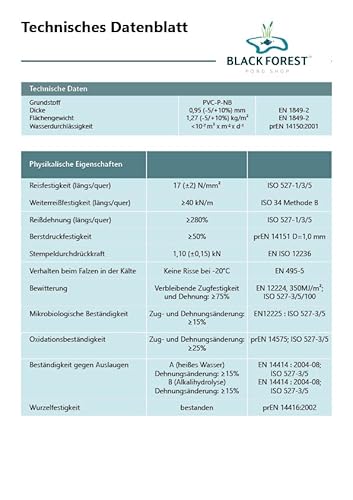 Teichfolie Black Forest Pond Shop PVC 1 mm 6 x 5 m schwarz