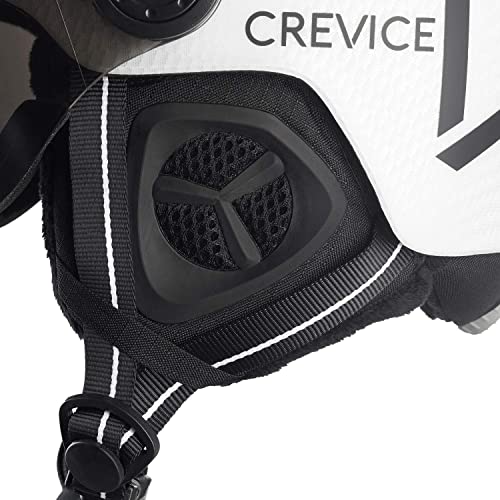 Skihelm Black Crevice SÖLDEN mit Visier, weiß Carbon