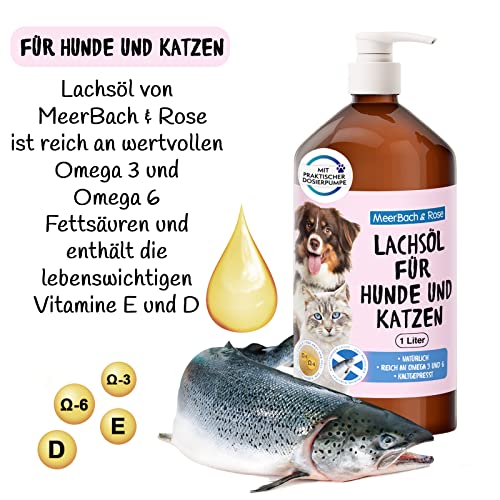Lachsöl Hunde MeerBach & Rose 1 Liter Lachsöl für Tiere
