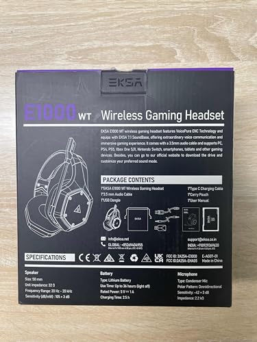 Wireless-Headset EKSA Wireless Gaming Headset für PS4 PS5 PC