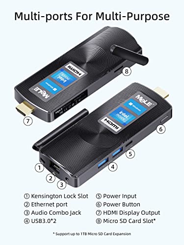 Mini PC Stick MeLE PCG02 Mini-PC-Stick Lüfterloser Celeron J4125