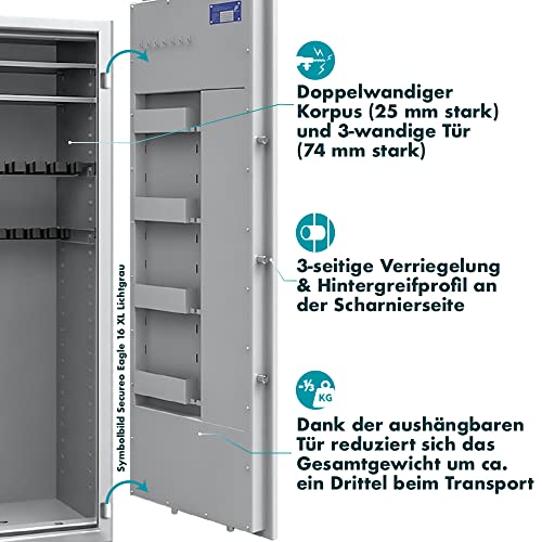 Waffenschrank (Klasse 0) Secureo SafeHero Waffenschrank Klasse 0