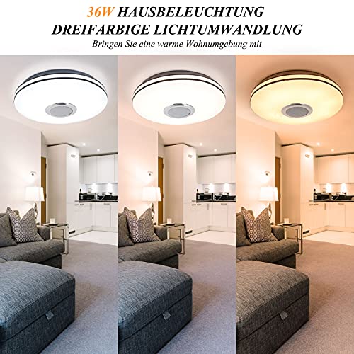 LED-Deckenleuchte mit Lautsprecher MILFECH 36W LED